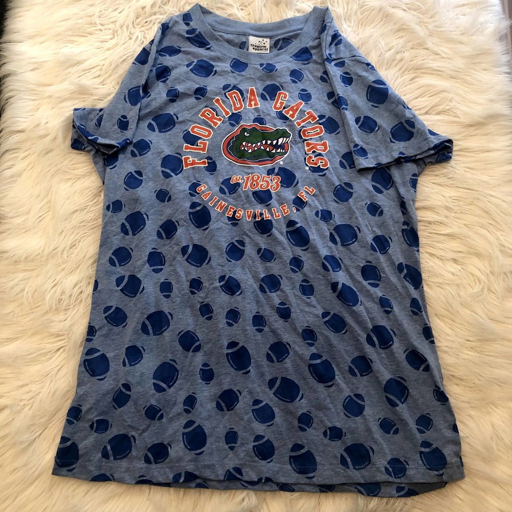 creative apparel football burnout UF florida gators t-shirt size women's XL